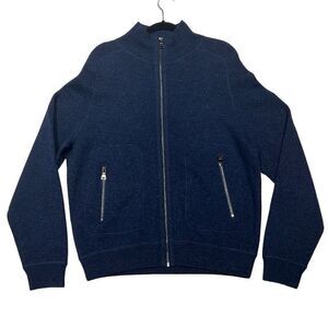 The Men's Store at Bloomingdale's Mens Wool Cashmere Blend Sweater Blue Size XL